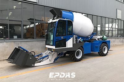 Self-loading Concrete Mixer For Parking Lot Construction